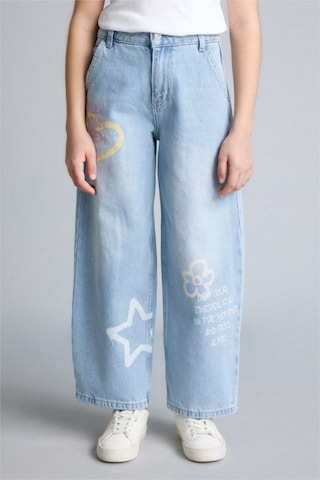 Defacto Baggy Fıt Jean Pantolon Kız Çocuk H0385a826smnm39 Mavi-nm39