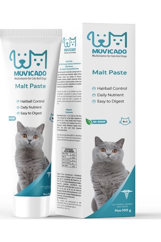 Muvicado Kedi Maltı Kediler İçin Tüy Yumağı Önleyici Malt Paste 100 G