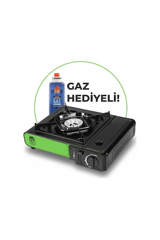 Fischer Tekli Portatif Çantalı Kamp Ocağı Stop Emniyetli Yeşil
