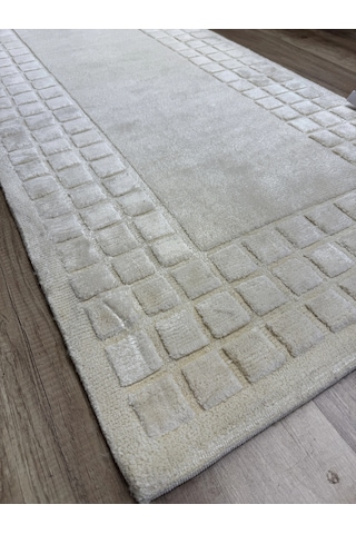 Eko Halı Siena 3d Bow White El Dokuma Yolluk Beyaz