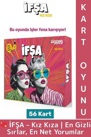 Eğlenceli Kız Grup Arkadaş Ortamı Cesaret Dürüstlük Dedikodu Tahmin Kart Oyunu İfşa-kız Kıza 56 Kart