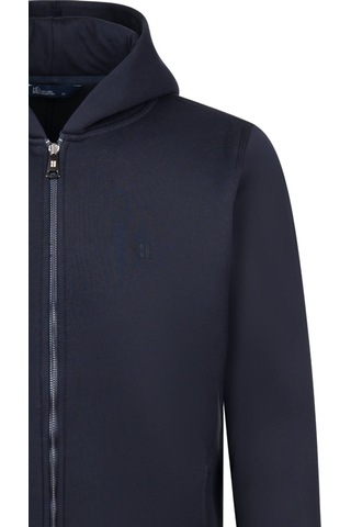 Hatemoğlu Lacivert Regular Fit Pamuklu Tam Fermuarlı Kapüşonlu Sweatshirt 35183024a002 005 1852631 Lacivert