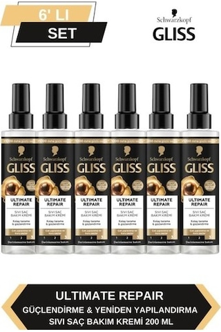 Gliss Ultimate Repair Sıvı Saç Kremi 6 x 200 ML