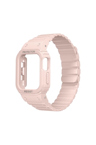 Apple Watch 7 45mm Kd-142 Airbag Tasarımlı Kasa Koruyuculu Silikon Kordon