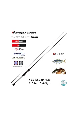 Major Craft 5g Ajido Ad5-s682m/ajı 2.03mt 0.6-5gr 2p Lrf Kamış