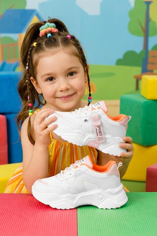 Dark Seer Kids Ds K 2051 Sneaker 2025 Kız Çocuk Beyaz-pudra