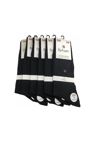 6'lı Yazlık Dikişsiz Pamuklu Erkek Çorabı-Siyah