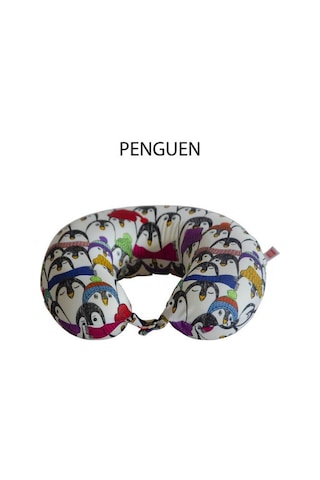 Viscofoam Colorful Ortopedik Seyahat Yastığı Visco Boyun Destekli Seyahat Yastığı - Penguen | Ergo Travel
