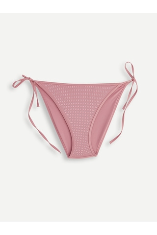 Lcw Dream Pembe Yanı Bağlamalı Taş İşlemeli Kadın Bikini Altı