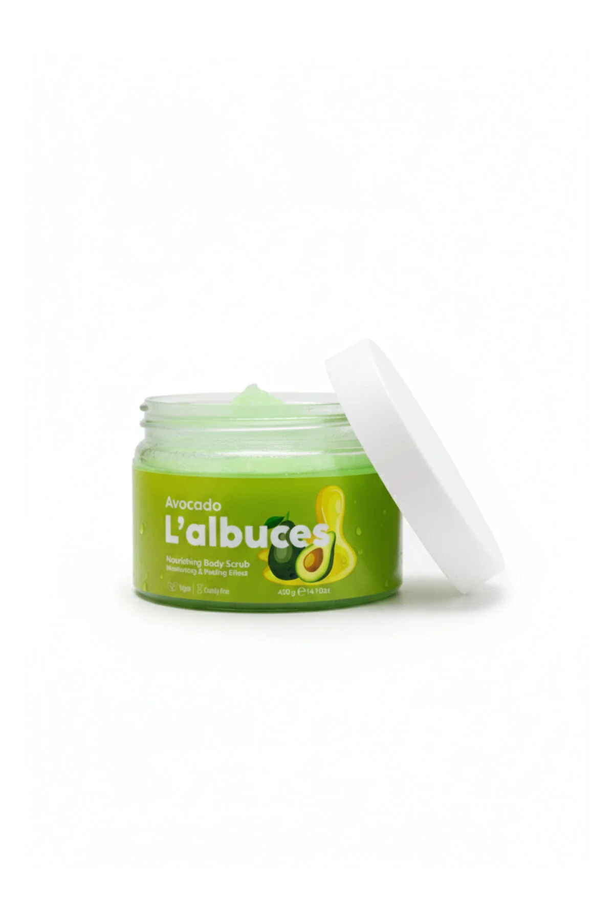 Avocado Body Scrub 400gr Vegan, Temiz İçerikli, Avokado Kokulu Pürüzsüz Cilt Bakımı
