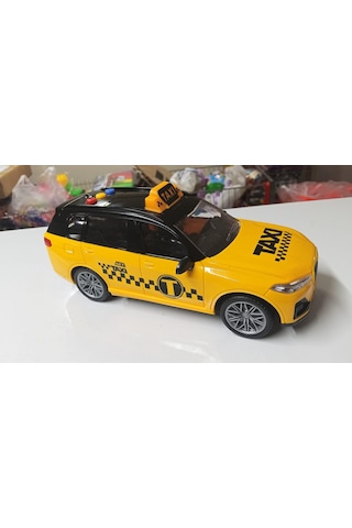 Oyuncak Büyük Boy 23 Cm Işıklı Sesli Sürt Bırak Sarı Taksi
