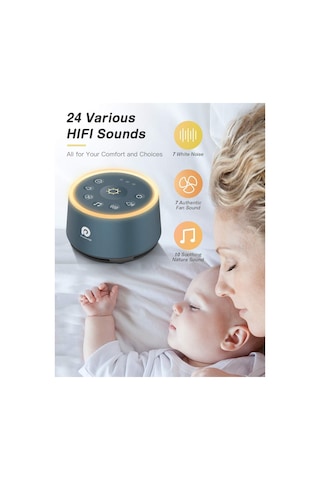 Dreamegg D1 Ses Makinesi - Bebekler İçin Gece Işıklı - Lacivert