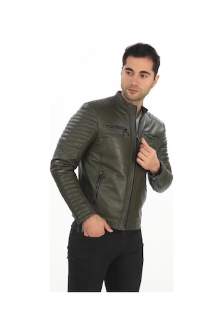 New Zaya Leather Erkek Biker Deri Ceket -