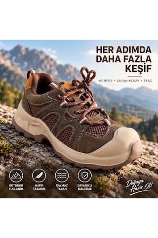 Guja 26k389 Kadın Hakiki Deri Outdoor Spor Ayakkabı Haki