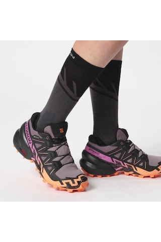 Salomon 474657 Speedcross 6 Gtx W Moonscape/black/bird Of Paradise Kadın Outdoor Ayakkabı 001