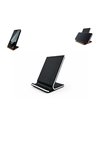Özel Üretim Telefon Standı Telefon Tutucu Masaüstü Vb. İçin Özel Tasarım Ebat: 10,3 Cm X 6,9 Cm X 7 Cm Siyah - Beyaz
