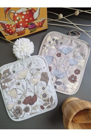 Cherir 2 Adet 19x16 Cm Tutucak Seti 351329010 Keten