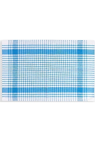 Pamuklu Turkuaz Renkli Pöti Kareli 4'lü Kurulama Bezi, Beslenme Örtüsü, Servis Peçetesi