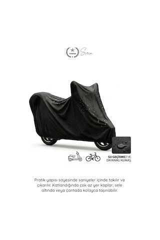 Branda Motosiklet Scooter Koruma Brandası Uv Korumalı Su Geçirmez Toz Önleyici Dış Mekan Dayanıklı
