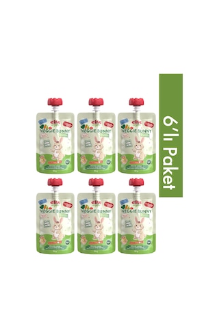 6'lı Veggie Bunny Organik Karışık Meyve Ve Sebze Püresi 110 Gr
