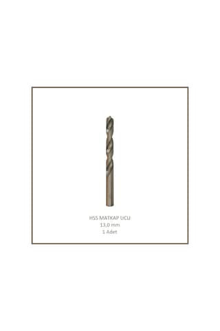 Hss Matkap Ucu 13 Mm, Metal, Ahşap, Plastik İçin 1 Adet