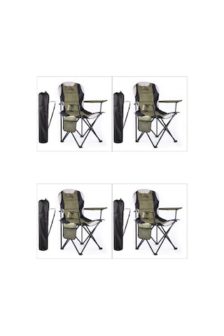 Sportlife Evolite Nature Katlanabilir Kamp Koltuğu 4'lü Set Yeşil