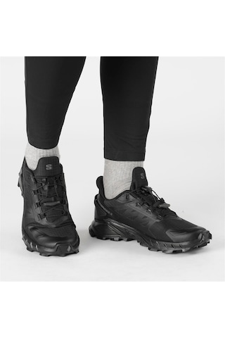 Salomon Supercross Womens Walking Shoes Lastik Bağcıklı Kadın Outdoor Yürüyüş Ayakkabısı Siyah