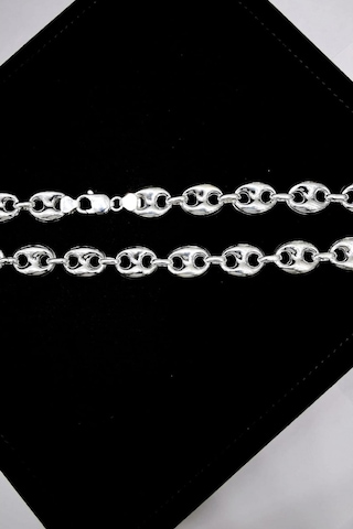 Omar Silver Unisex Gemici Arpa 14Mm Gümüş Kolye Zincir