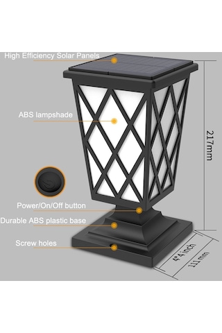 Cbtx Bahçe Aydınlatma Güneş Stigma Alev Lambası Bahçe Çiti Led Peyzaj Işığı N260c