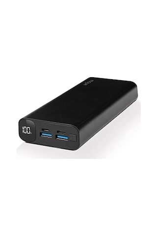 Mojue Pb06 20.000mah Pd 20w Lcd Ekranlı Taşınabilir Şarj Aleti / Powerbank Siyah