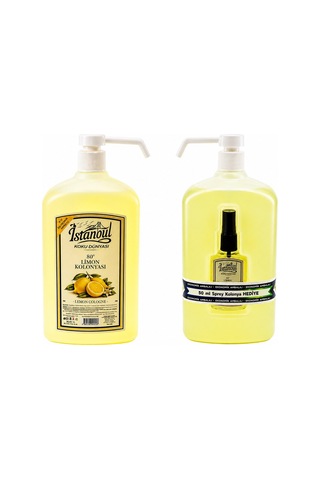 İstanbul Koku Dünyası Limon Kolonya 900ml Sprey Hediye 50ml- 12'li Paket