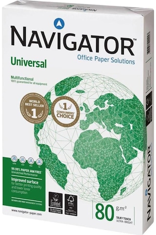 Navigator A4 Fotokopi Kağıdı 80gr 1 Koli 5 Paket 2500 Sayfa
