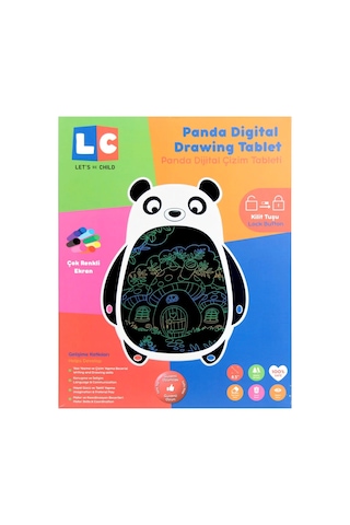Lcd Dijital Renkli Panda Çizim Tableti 8,5 İnç