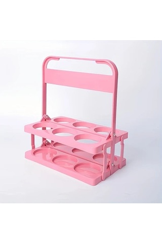 Trendooze 6 Şişe Pembe Taşınabilir Katlanır Bira Sepeti Gaojunshop01 Günlük Parti Kullanımı Pembe