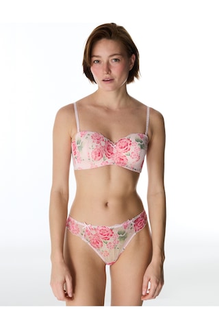 Penti Açık Pembe Lotus Straplez Floral Balenli Sütyen