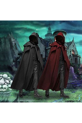 Cadılar Bayramı Kapşonlu Pelerin Unisex Erkek Kadın L2879ww-2