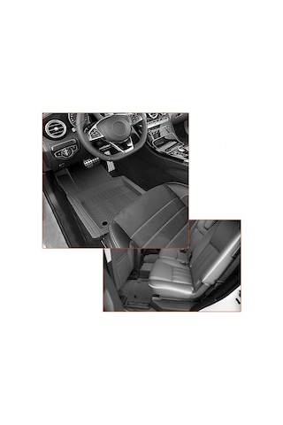 Carub 4d Havuzlu Paspas Platinyum Siyah 5 Parça Br5009001