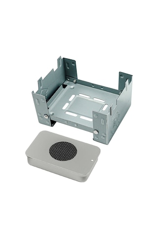 Kosona Stainless Steel Mini Alkol Ocağı Seti: Tasarrufcu Adet 2.1 Küçük Adalar Ofeni + Katlanabilir Isıtıcı Gümüş