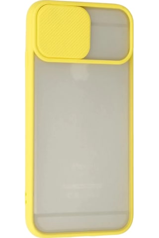 Newface Apple Apple iPhone Uyumlu  6 Plus Kılıf Palm Buzlu Kamera Sürgülü Silikon - Sarı