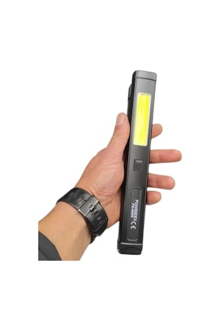 Nalburkent Powerdex Şarjlı Ayarlı Led Fener Acil Durum Işığı Powerbank Pd-8899 Siyah