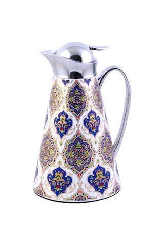 Leader Ld10C 1 Litre Içi Cam Çini Kabartmalı Lüks Sürahi Termos