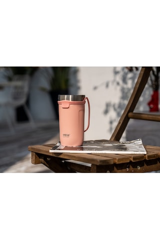 Tyeso Soulmate Tumbler Vakumlu Paslanmaz Çelik Silikon Askı 550ml Renkli