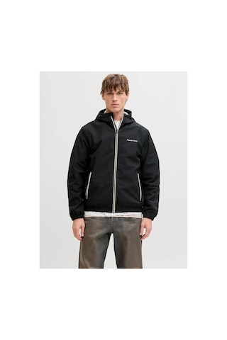 Jack & Jones 12291690 Kapüşonlu Yağmurluk Siyah