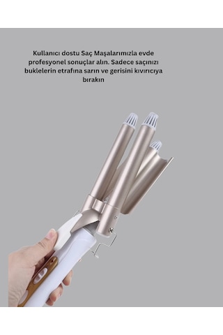 Profesyonel Kullanıma Uygun Bukle Maşası Yeni Nesil - Lisinya Çok Renkli