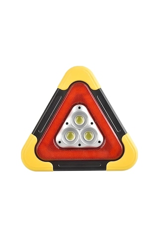 Cordial 1 Bilgisayar Güneş Enerjili Üçgen Acil Durum İşareti El Feneri 5 Modlu Şarj Edilebilir Kamp Yürüyüş 150m Menzil 300 Lümen Usb Kablosu Dahil Altın