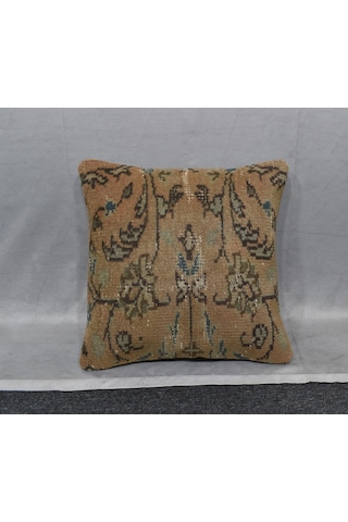 Zehra Abla Halı Vintage El Dokuma Dekoratif Halı Kırlent Yastık Kılıfı 6704 Çok Renkli