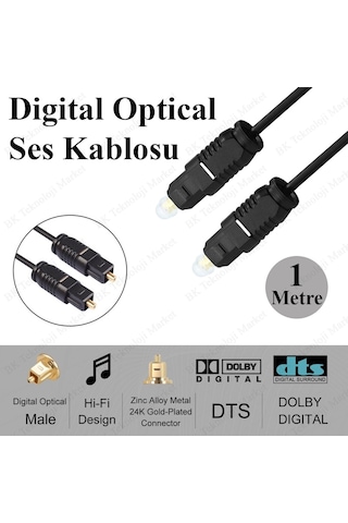 1 Metre Digital Optik Toslink Fiber Ses Kablosu Od22
