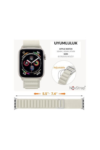Apple Watch Series 5 40mm Uyumlu Kordon Alpine Loop Tasarım Kordon Kayış