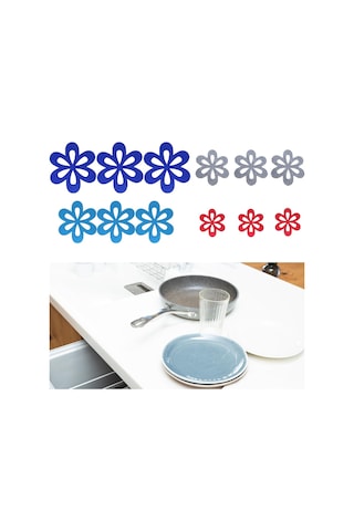 Homyl 12 Parça Placemats Yalıtımlı Pot Tutucular Bardak Çok Renkli