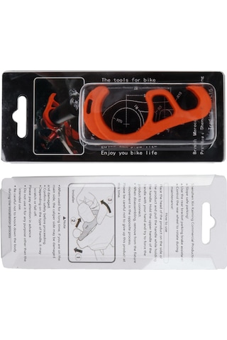 Yaozixa Bisiklet Ve Motosiklet İçin Sabit Park Fren Kilit Kancası - Eğik Yollarda Sabit Durumu Sağlar - Hafif Ve Dayanıklı Turuncu Pp Plastik Turuncu